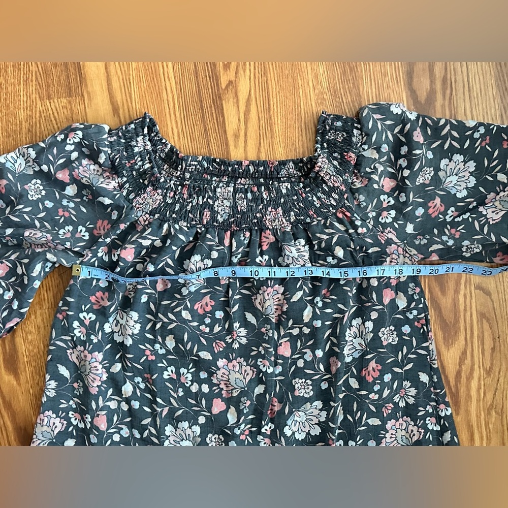 Elegant Floral Maxi Dress in Grey and Pink - Picture 5 of 6